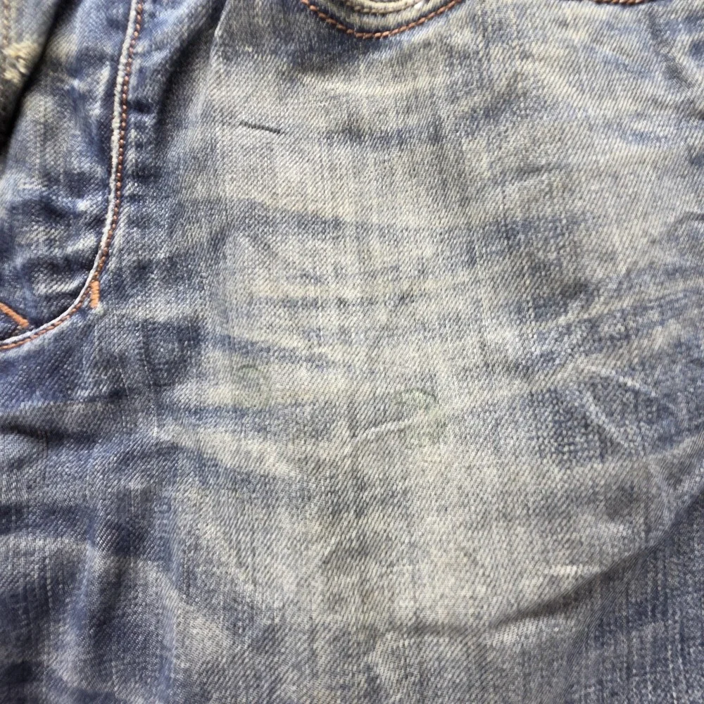 Diesel Jeans Mens 30x34 Blue Larkee-T Regular Tapered Button Altered Hem 0886S